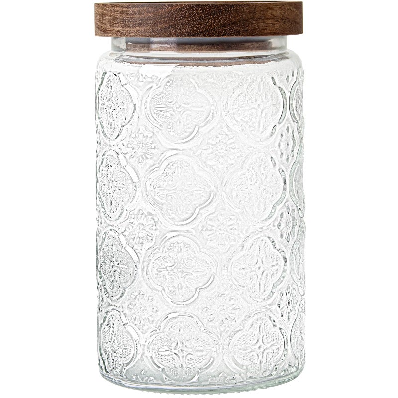 Yirilan 32Oz Glass Jar with Lid Candy jar Cute jar Vintage Glass Storage Jar for Sugar Coffee Tea Spice Flour Candy Cookie Pasta Cereal - Image 2