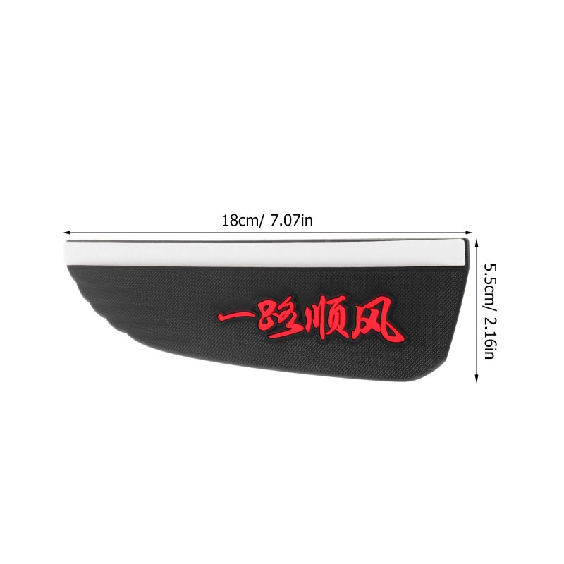 Universal Fit PVC Black Car Side Mirror Rain Visor Guard Pair Weather Protection - Image 3