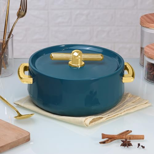 SELVEL Elegance Casserole | Advanced PU Insulation | Elegant Design Hot Pot | Hot Case Keeps Food Hot & Fresh for Hours | Serve Chapati, roti, Biryani and More (Emerald Green, 1700) - Image 2