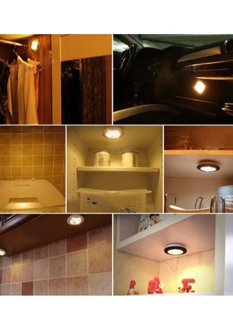 Raxoom 3-Piece Wireless Remote Controlled Under Cabinet LED Lights White 10x10x9centimeter  - Image 4