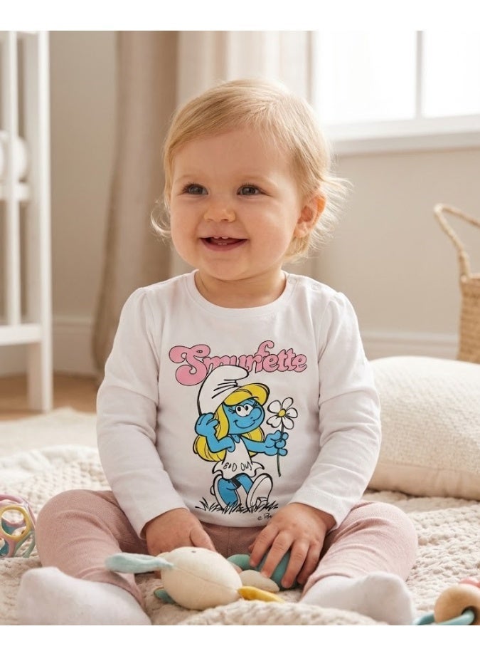 THE SMURFS Baby Long Sleeves Cotton T-Shirt100%cotton - Image 2