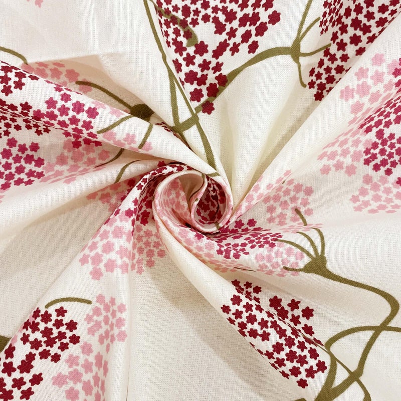 Swayam Sparkle Collection Basic Comfort Roto Cotton 144TC Floral Print King Fitted Bedsheet with 2 Pillow Covers - Pink - Image 5