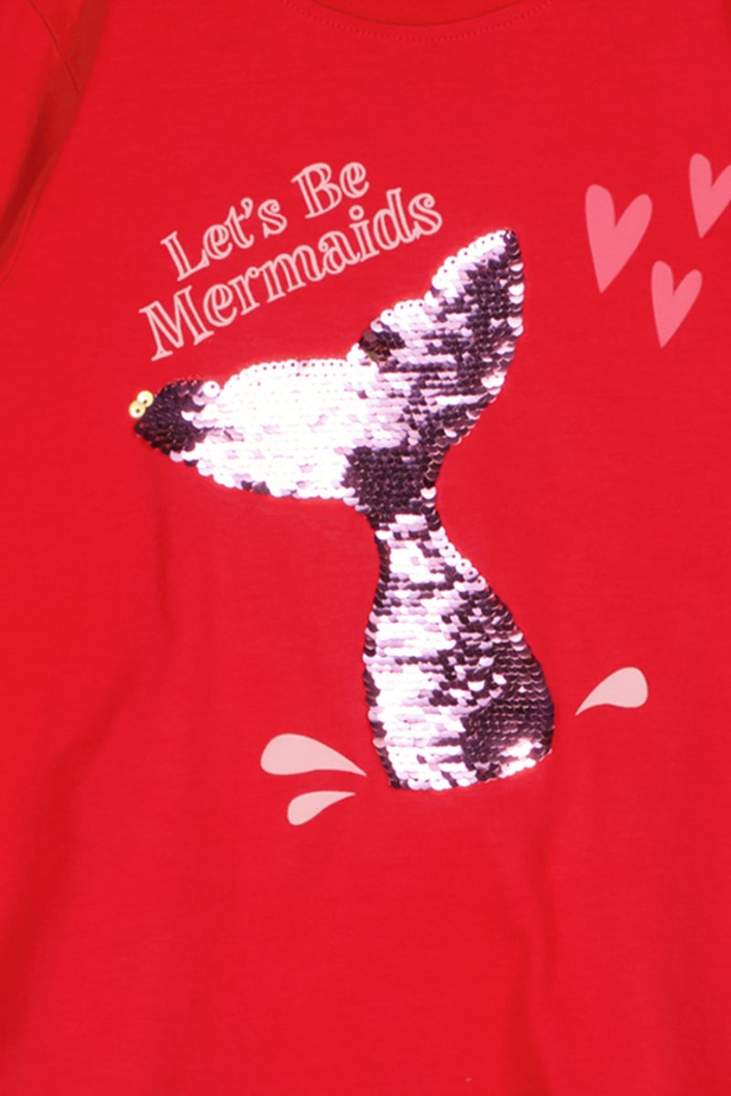 Hamleys Toddlers Girl Long Sleeve Graphic Print T-Shirt, Red - Image 3