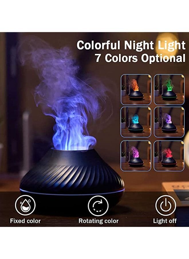 Arabest - Essential Oil Diffuser, Aromatherapy Fragrant Diffuser Flame Aroma Infuser for Essential Oils Cool Mist Humidifier 7 Colorful Lights, Quiet Air Vaporizer Waterless Auto Off for Home Office Room 130ML - Image 1