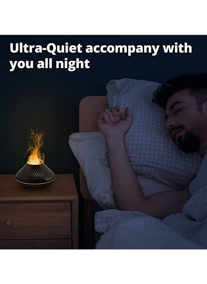 Arabest - Essential Oil Diffuser, Aromatherapy Fragrant Diffuser Flame Aroma Infuser for Essential Oils Cool Mist Humidifier 7 Colorful Lights, Quiet Air Vaporizer Waterless Auto Off for Home Office Room 130ML - Image 1