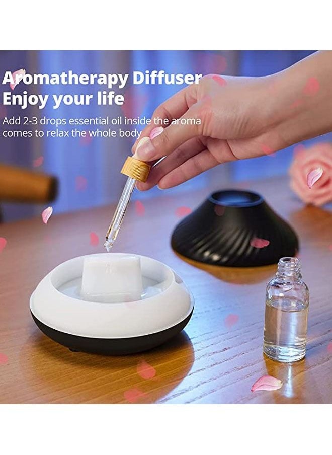Arabest - Essential Oil Diffuser, Aromatherapy Fragrant Diffuser Flame Aroma Infuser for Essential Oils Cool Mist Humidifier 7 Colorful Lights, Quiet Air Vaporizer Waterless Auto Off for Home Office Room 130ML - Image 1