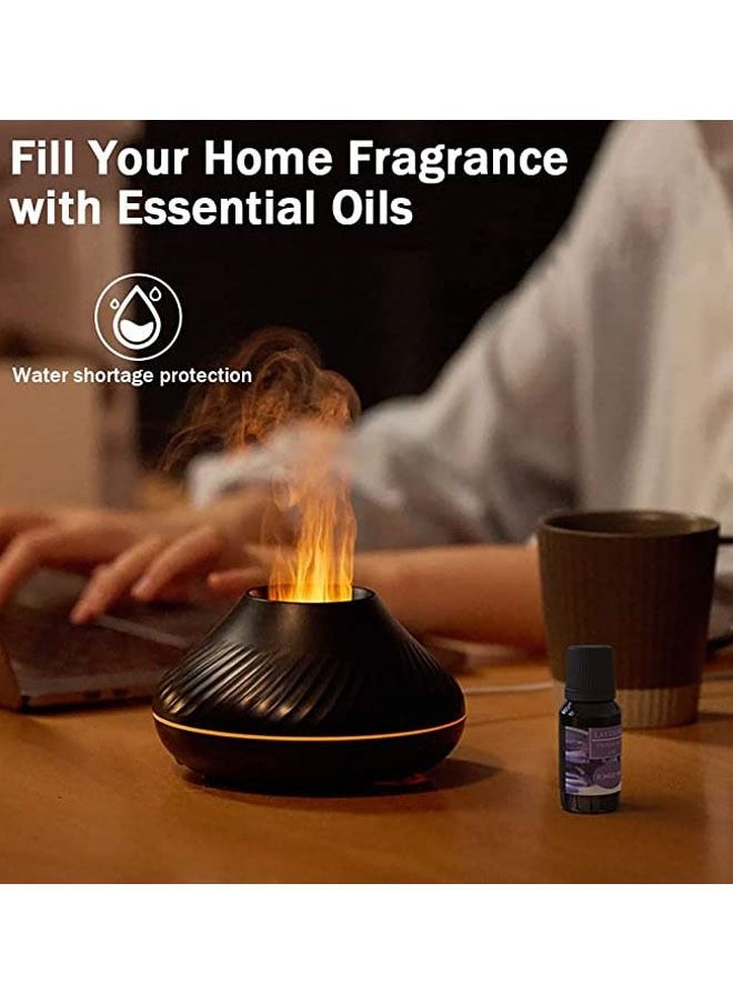 Arabest - Essential Oil Diffuser, Aromatherapy Fragrant Diffuser Flame Aroma Infuser for Essential Oils Cool Mist Humidifier 7 Colorful Lights, Quiet Air Vaporizer Waterless Auto Off for Home Office Room 130ML - Image 1
