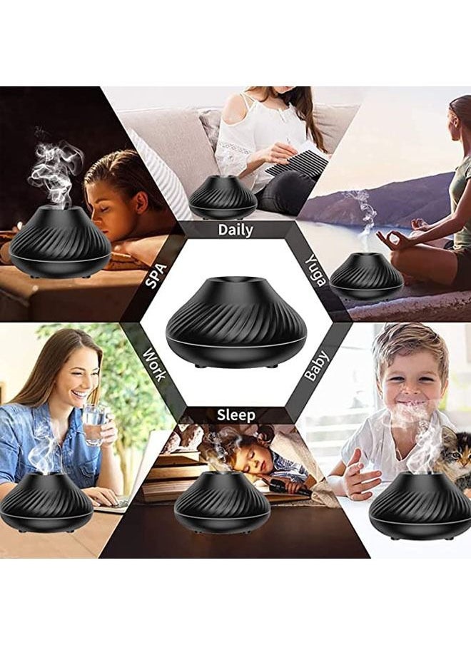 Arabest - Essential Oil Diffuser, Aromatherapy Fragrant Diffuser Flame Aroma Infuser for Essential Oils Cool Mist Humidifier 7 Colorful Lights, Quiet Air Vaporizer Waterless Auto Off for Home Office Room 130ML - Image 1
