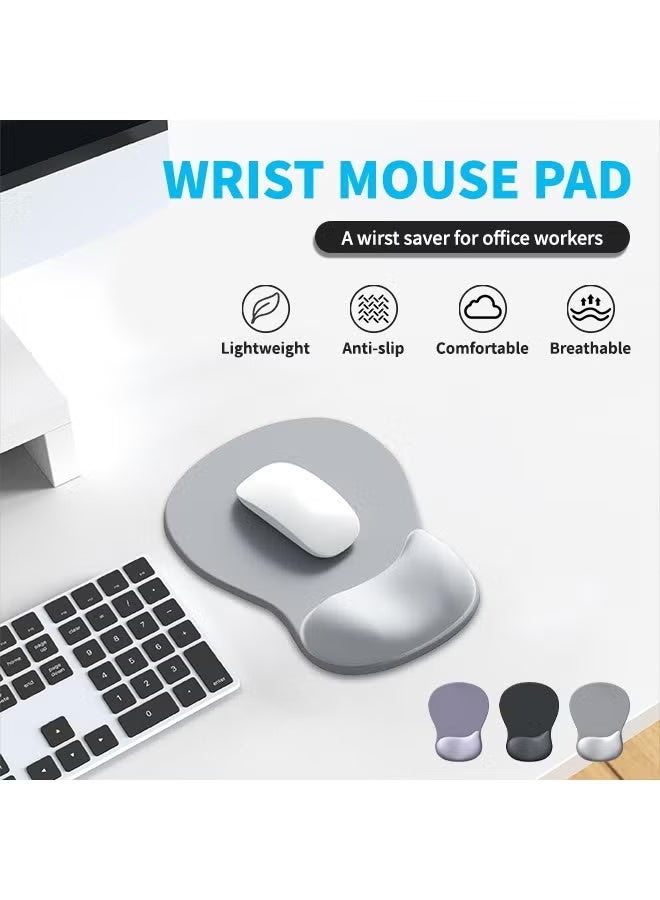Mouse Pad with Wrist Rest, Compact Portable Mouse Mat, Perfect for Mobile Office, Travel Use - Image 2