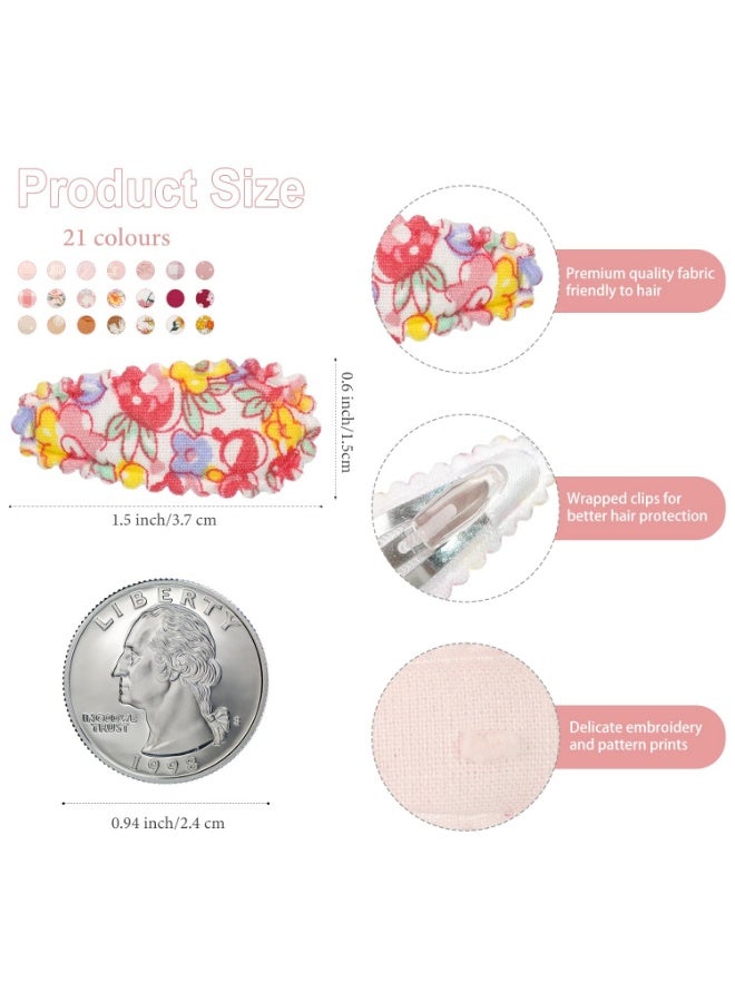 NNEWVANTE 42Pcs Baby Hair Clips, Infant Girl Hair Accessories, 1.5" Mini Hair Clips, Printed Anti-Slip Snap Barrettes, Waterdrop Design Hairpins, Toddler Girl Hair Accessories - Image 2