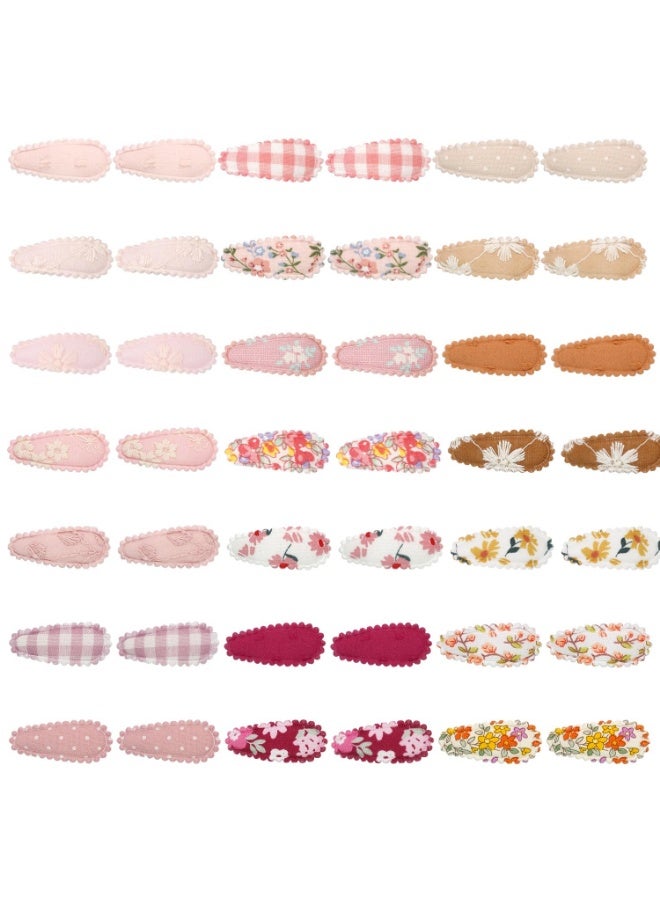 NNEWVANTE 42Pcs Baby Hair Clips, Infant Girl Hair Accessories, 1.5" Mini Hair Clips, Printed Anti-Slip Snap Barrettes, Waterdrop Design Hairpins, Toddler Girl Hair Accessories - Image 5