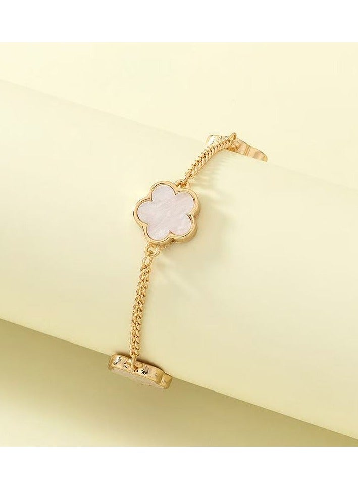 ORiTi Simple Style Alloy Flower Bracelet, Unplated Fashion Accessory for Daily Wear - Image 3
