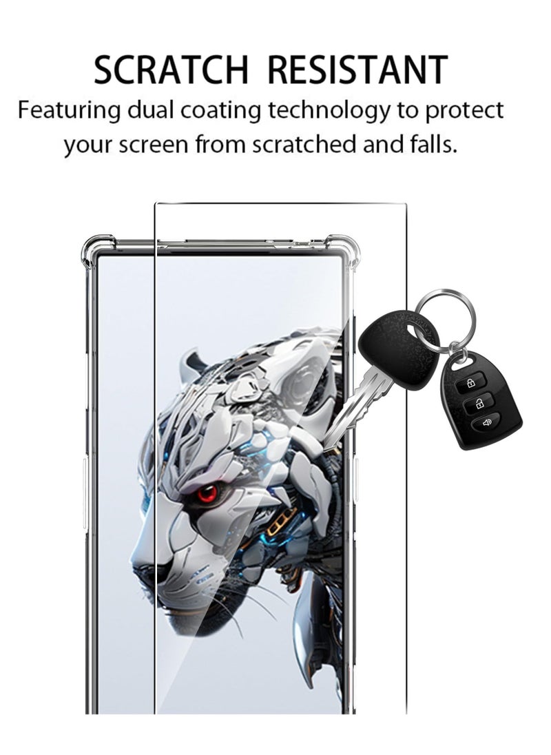 Generic - Red Magic 8S Pro Pro+ Case and Screen Protector, Clear Cover for Nubia Redmagic 8S Pro Pro+, 9H Hardness,Anti-Scratch, Anti-Fingerprint,Shock-Absorption - Image 1