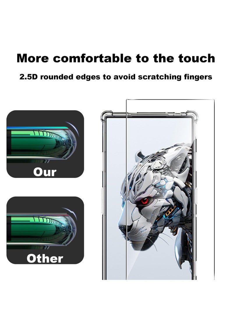 Generic - Red Magic 8S Pro Pro+ Case and Screen Protector, Clear Cover for Nubia Redmagic 8S Pro Pro+, 9H Hardness,Anti-Scratch, Anti-Fingerprint,Shock-Absorption - Image 1