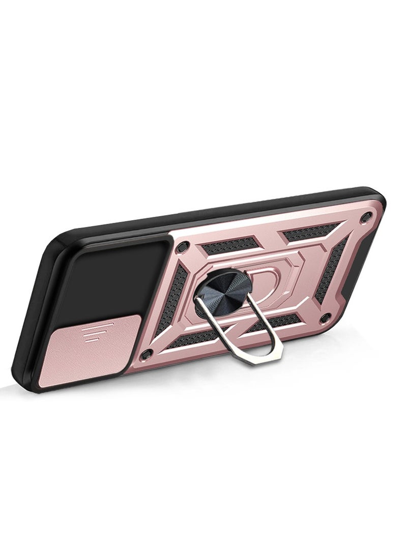 Samsung Galaxy A15 4G / 5G Case, Slide Camera Lens Cover + 360°Rotating Kickstand Ring + Support Magnetic Car Mount Shockproof Mobile Phone Case  - Image 2