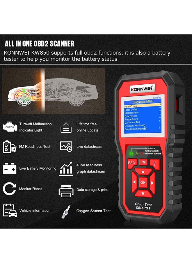 Konnwei - Car Engine Trouble Code Detector Scanner - Image 1