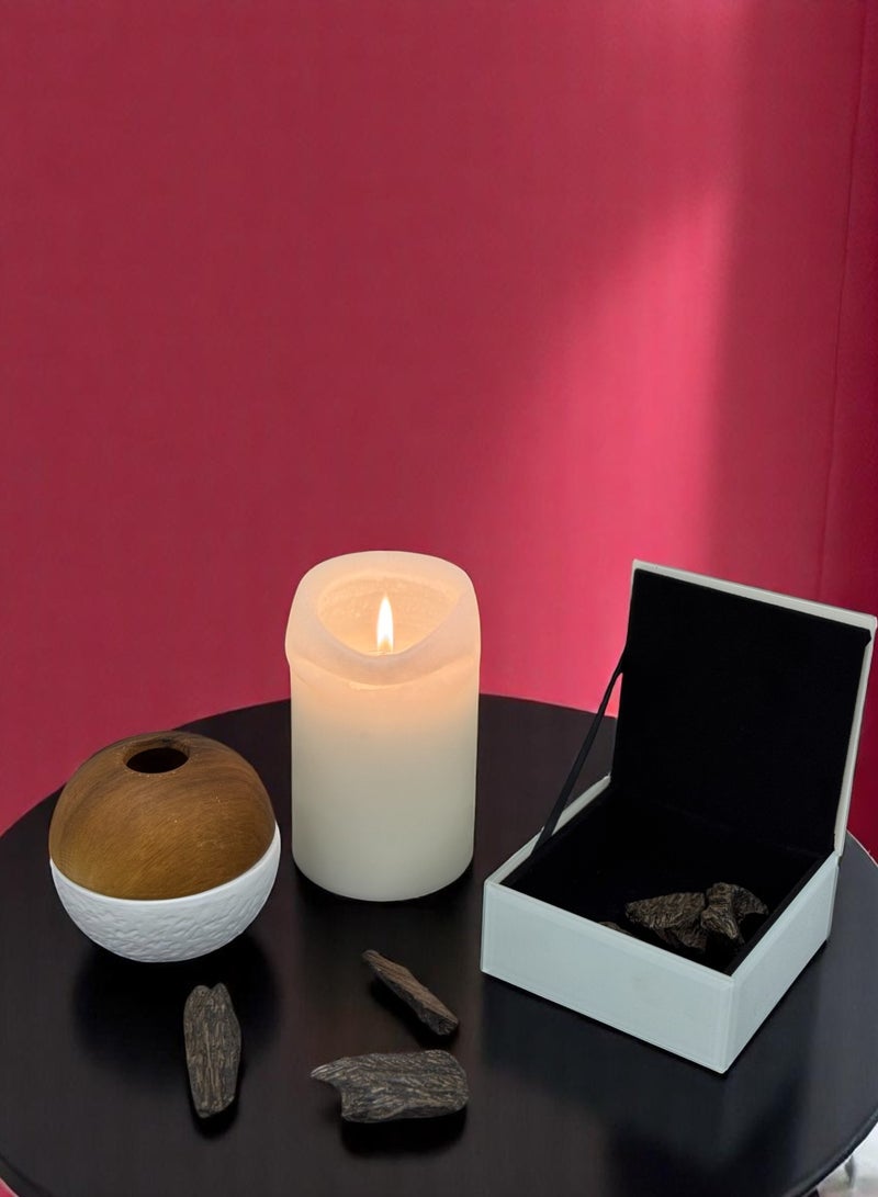 Enhanced Blue Oud - 1 Ounce (28g) - with Burner and Incense Box - Image 3