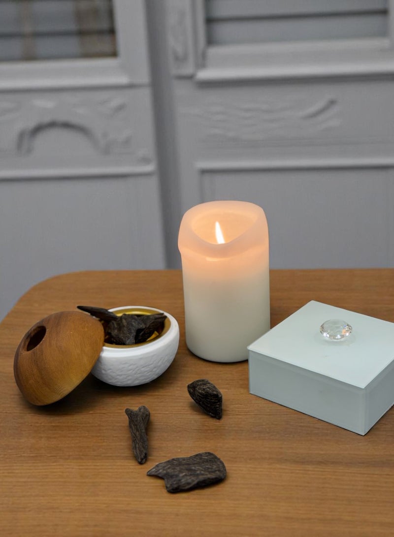 Enhanced Blue Oud - 1 Ounce (28g) - with Burner and Incense Box - Image 1