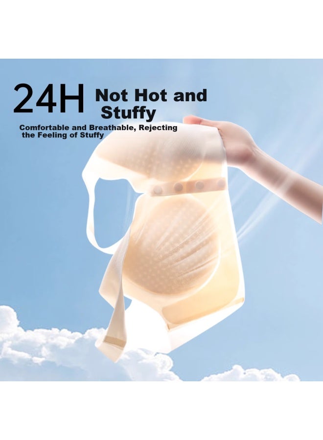Yuzhaolin Women's Front Buckle Wireless Vest-style Silk Antibacterial Summer Thin Bra For Middle-aged And Elderly Mothers - Image 1