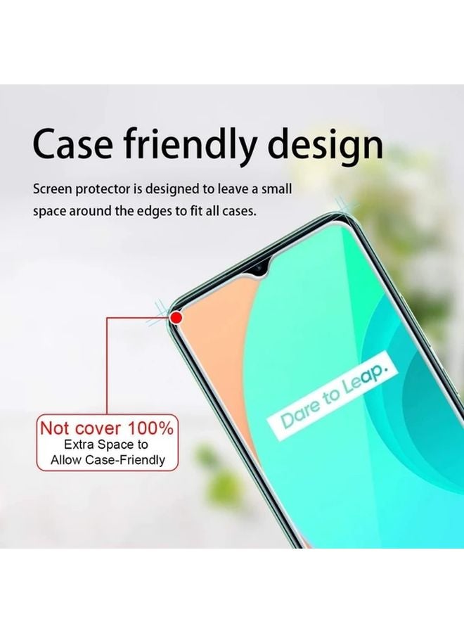Oppo A7 حامي شاشة زجاج مقوى 2 قطعة صلابة 9H حافة 2.5D - Image 5