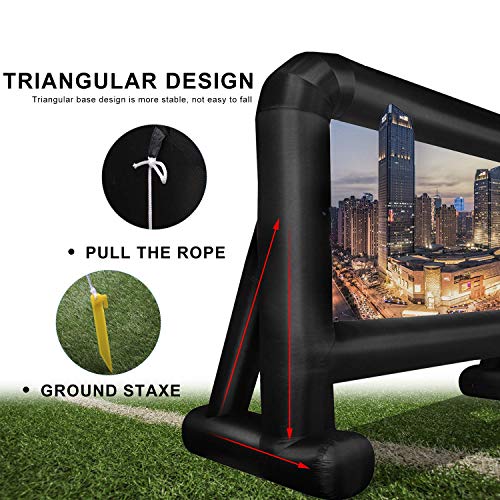 OUTTOY 14 FT Inflatable Movie Screen Blow up Mega Movie Projection Outdoor Screen, Anti-Crease - Image 5
