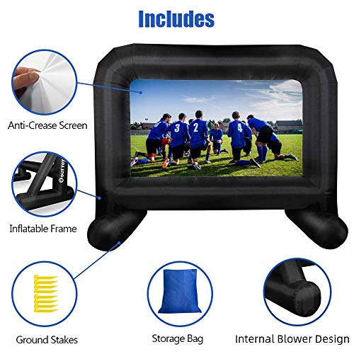 OUTTOY 14 FT Inflatable Movie Screen Blow up Mega Movie Projection Outdoor Screen, Anti-Crease - Image 4