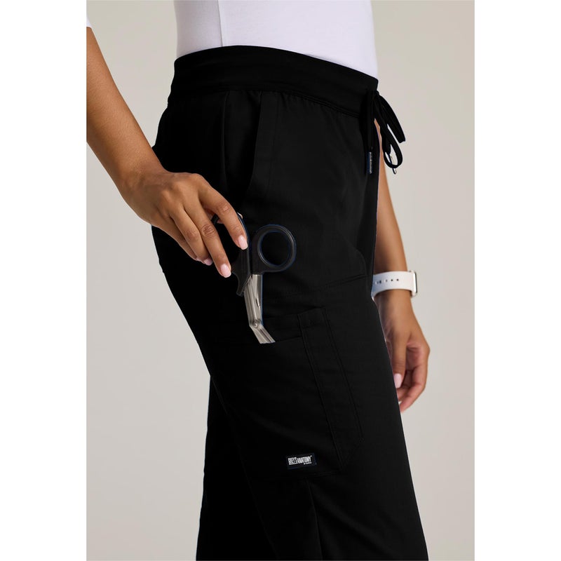 BARCO Greyâ€™s Anatomy Classic Finley Scrub Jogger for Women â€“ Black, 6-Pocket Mid-Rise Pants with Natural Stretch, Super Soft Touch, Soil Release Fabric Finish â€“ Medium, Regular Fit - Image 2