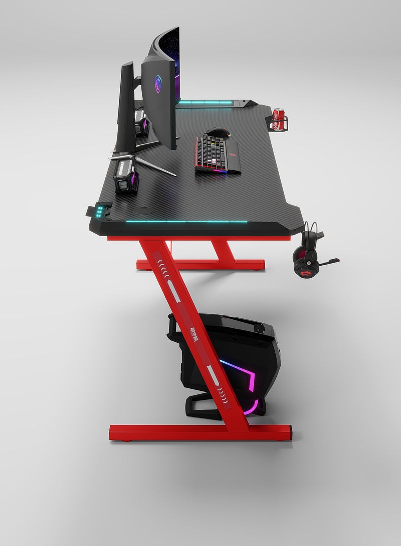 لحظة مرح طاولة كمبيوتر للألعاب 120×60سم مع اضاءة RGB - Image 3