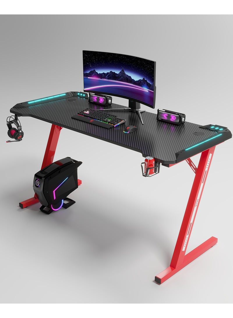 لحظة مرح طاولة كمبيوتر للألعاب 120×60سم مع اضاءة RGB - Image 1