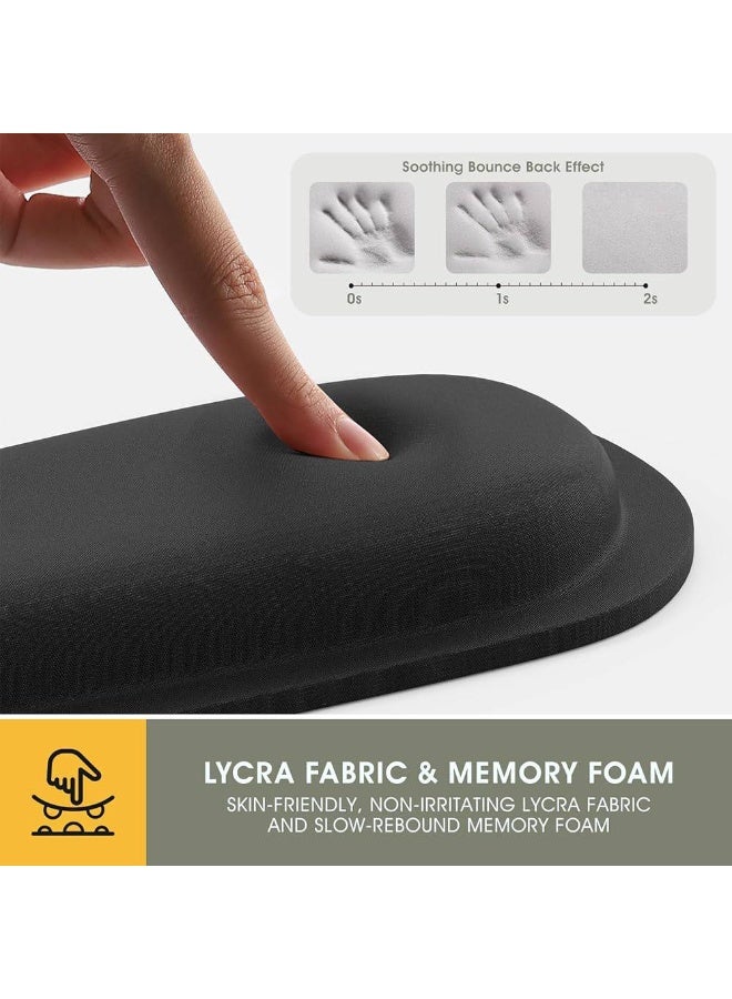 GX Keyboard Wrist Rest medical Pad for Easy Typing Pain Relief Keyboard Wrist Rest Memory Foam Wrist Rest for Office/Gaming/Computer/Laptop/Mouse Wrist Rest Pad Support Gaming (Black), - Image 2
