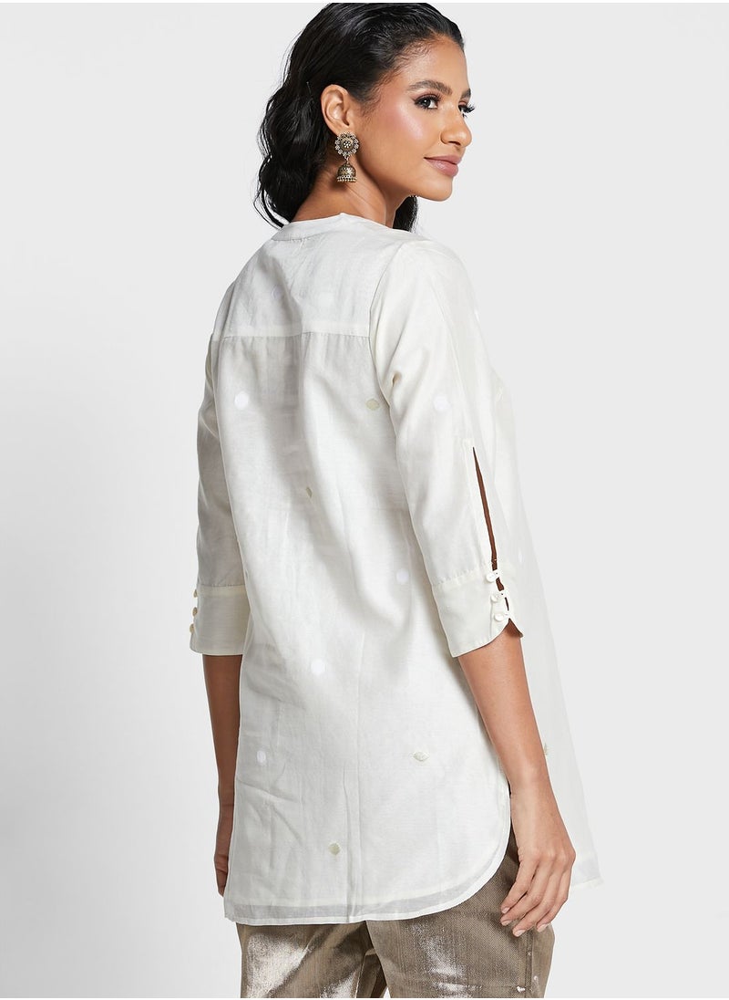 Fabindia - Silk Embroidered Top - Image 1
