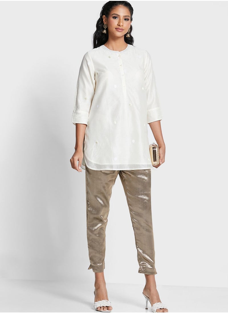 Fabindia - Silk Embroidered Top - Image 1