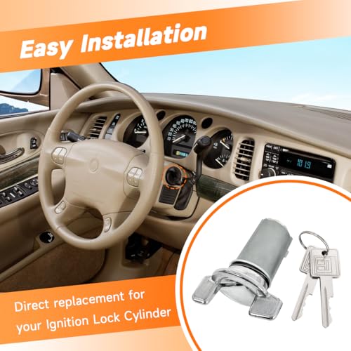 Kekadmai 924-790 Ignition Lock Cylinder with Keys Compatible with 1978-1992 Chevy Malibu Camaro, 1978-1989 Cadillac Deville Eldorado, 1978-1996 Buick Century Regal, 1978-1992 GMC Jimmy C1500/C2500/C3500 - Image 5
