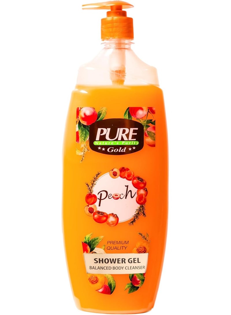 بيور جل استحمام الخوخ منظف متوازن للجسم 1000 جرام - Image 1