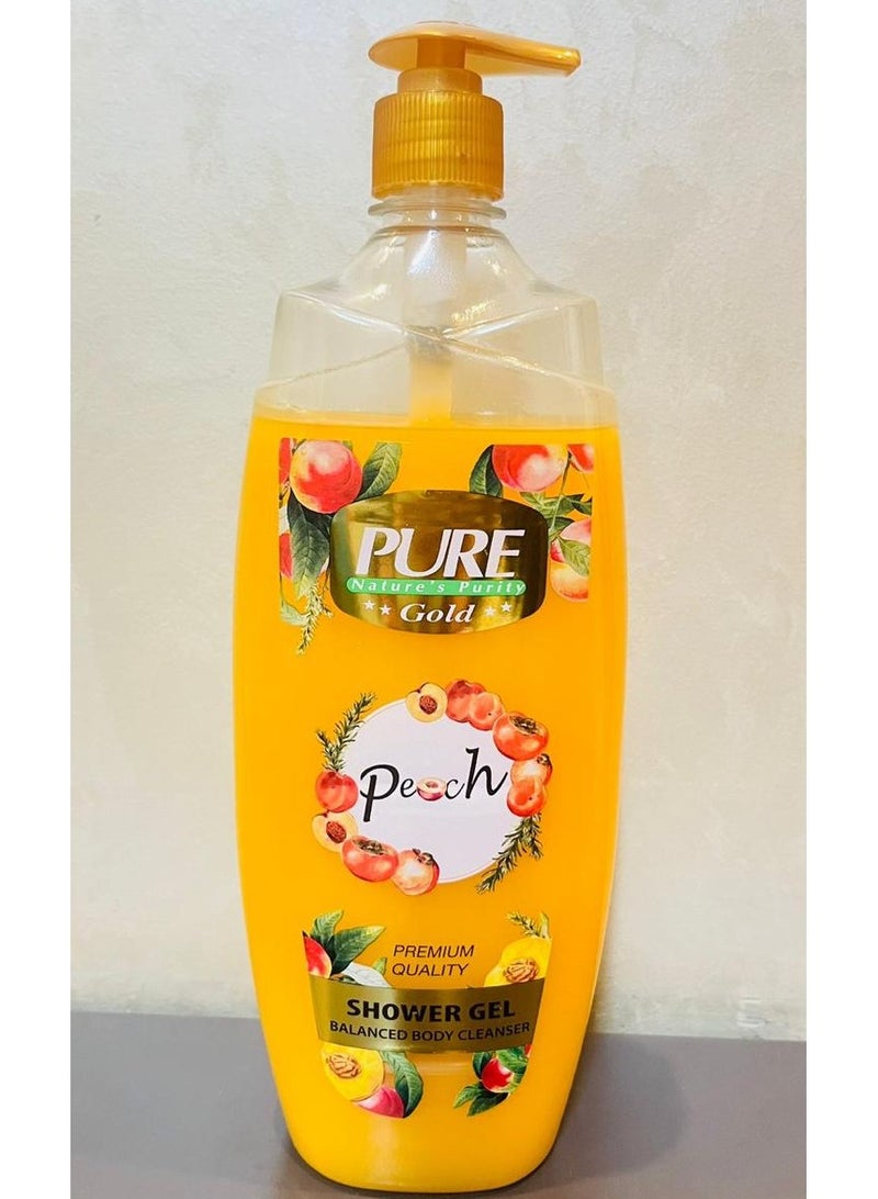 بيور جل استحمام الخوخ منظف متوازن للجسم 1000 جرام - Image 2