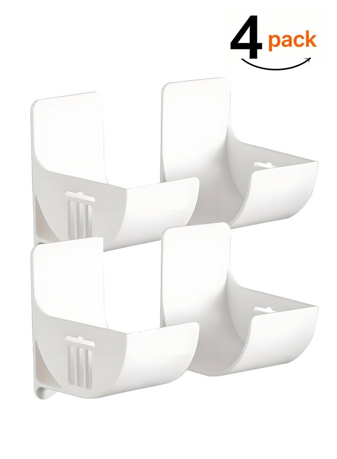 هومستر 2 أزواج لا ثقب حقيبة القمامة موزع حقيبة بلاستيكية حامل، حامل حقيبة بلاستيكية مثبتة على الجدار منظم حقيبة البقالة حامل حقيبة القمامة ملف بلاستيكي حامل للمطبخ المنزلي المنظمين والتخزين - Image 1