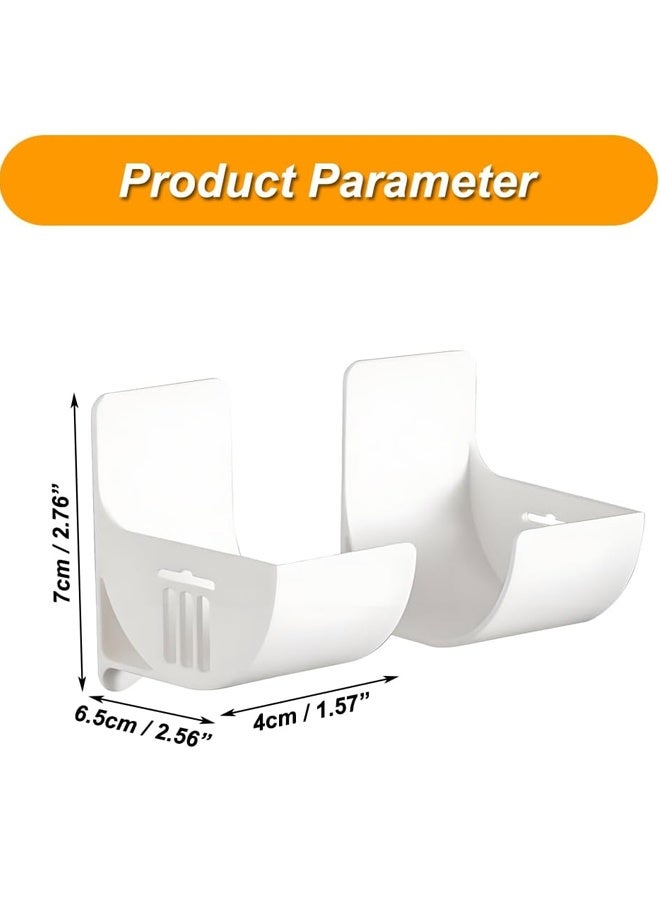 هومستر 2 أزواج لا ثقب حقيبة القمامة موزع حقيبة بلاستيكية حامل، حامل حقيبة بلاستيكية مثبتة على الجدار منظم حقيبة البقالة حامل حقيبة القمامة ملف بلاستيكي حامل للمطبخ المنزلي المنظمين والتخزين - Image 2