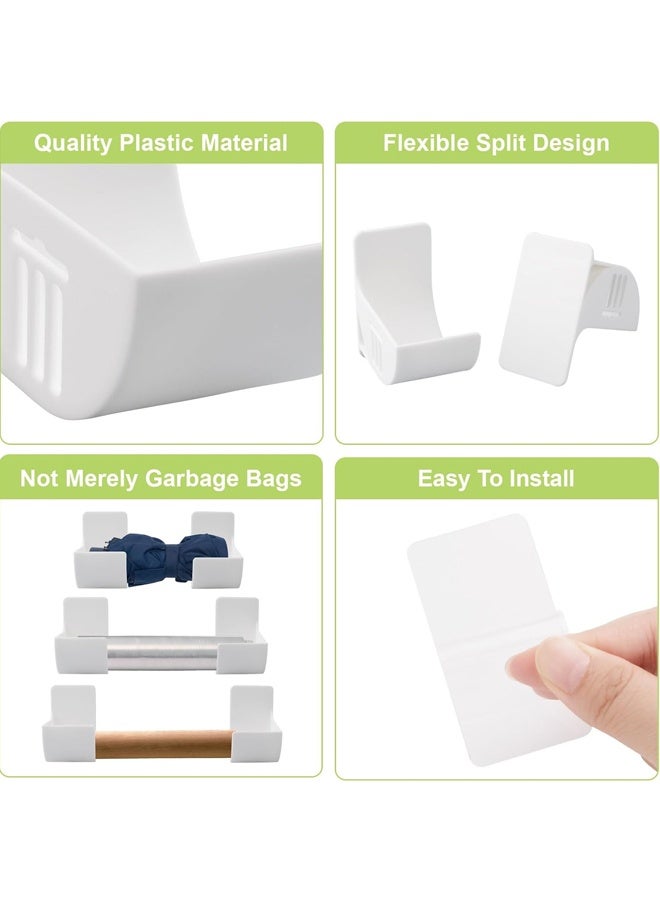 هومستر 2 أزواج لا ثقب حقيبة القمامة موزع حقيبة بلاستيكية حامل، حامل حقيبة بلاستيكية مثبتة على الجدار منظم حقيبة البقالة حامل حقيبة القمامة ملف بلاستيكي حامل للمطبخ المنزلي المنظمين والتخزين - Image 4