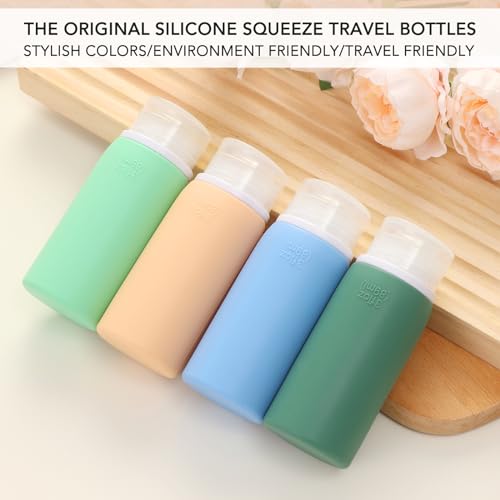 Muslish 21 Pack Travel Bottles for Toiletries, Leak-Proof TSA Compliant Silicone Travel Size Containers for Shampoo and Conditioner, BPA Free with Toiletry Bag (Green) - Image 2