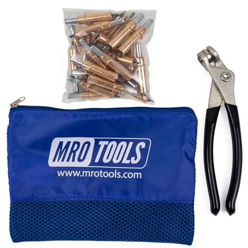 MRO Tools Cleco Fasteners 25 1/8 Standard Cleco Sheet Metal Fasteners + Cleco Pliers w/Carry Bag (K1S25-1/8) - Image 1