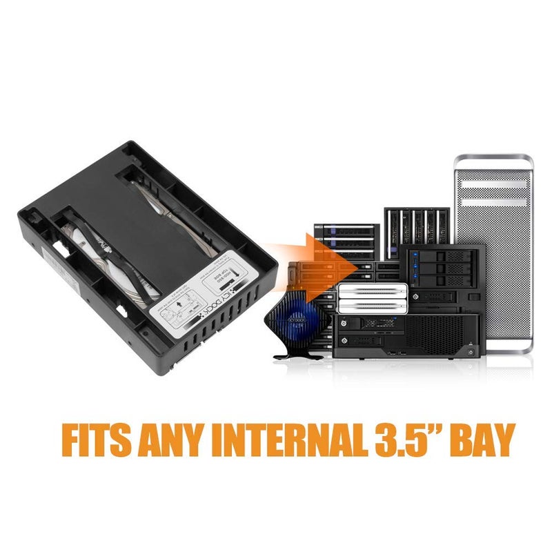 ICY DOCK 2.5 inch SATA SSD HDD to 3.5" SATA HDD Drive Bay Converter Mounting Bracket Kit Adapter - EZConvert MB882SP-1S-3B - Image 3