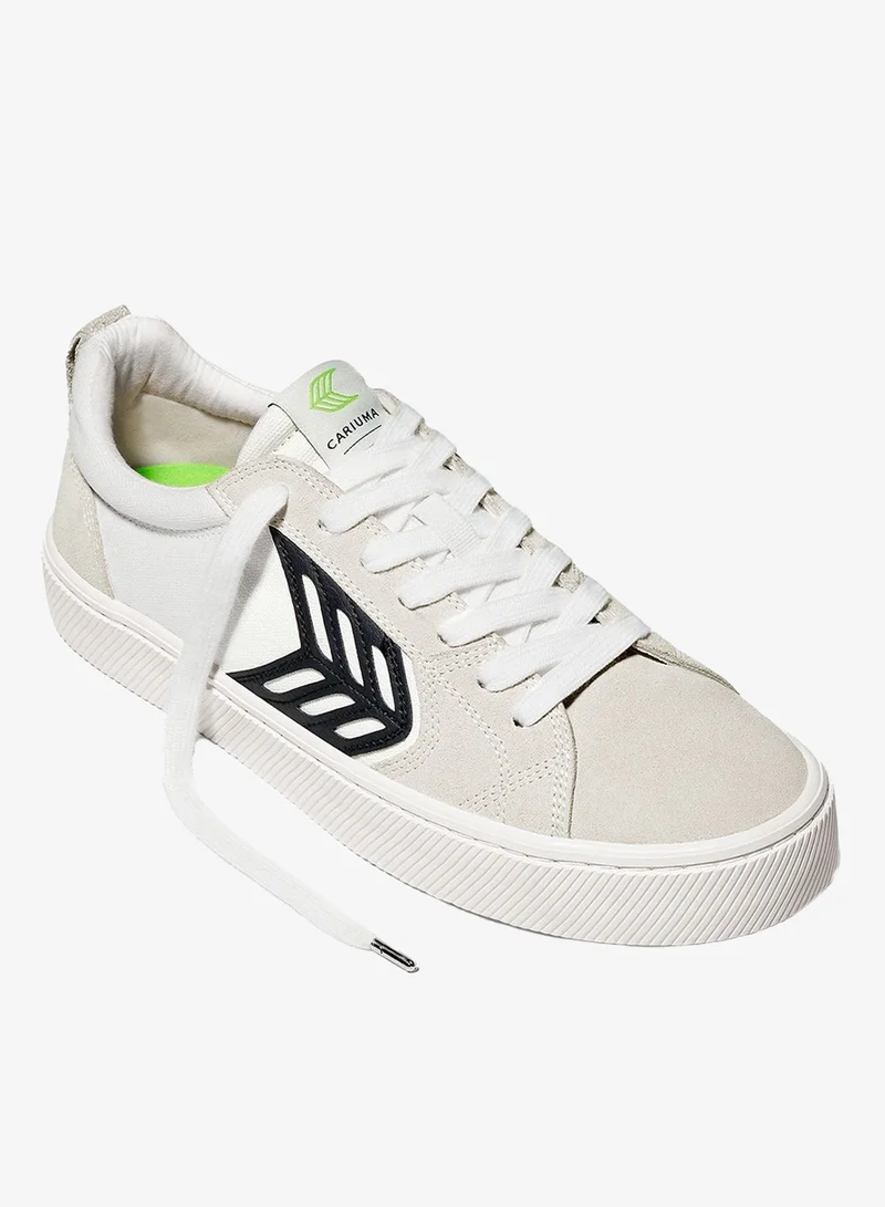 كاريوما حذاء رياضي كاتيبا برو قماش أبيض خفيف سويتشرت أبيض عتيق بشعار أسود