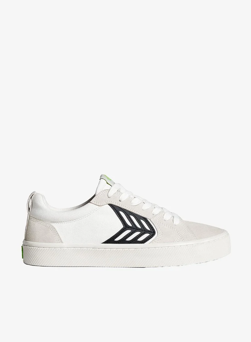 CATIBA PRO Low Off-White Canvas Vintage White Suede Black Logo Sneaker