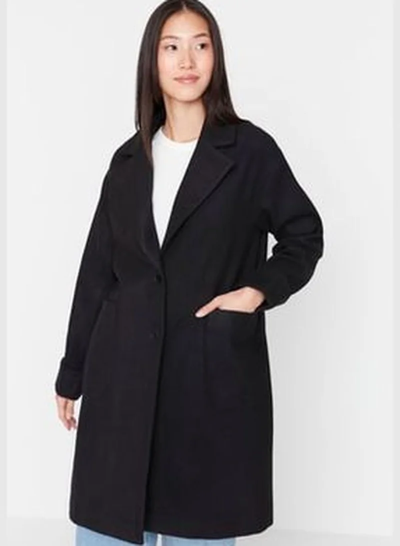 trendyol One Button Beige Coat