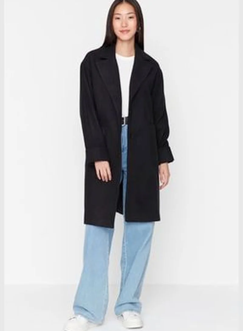 trendyol One Button Beige Coat