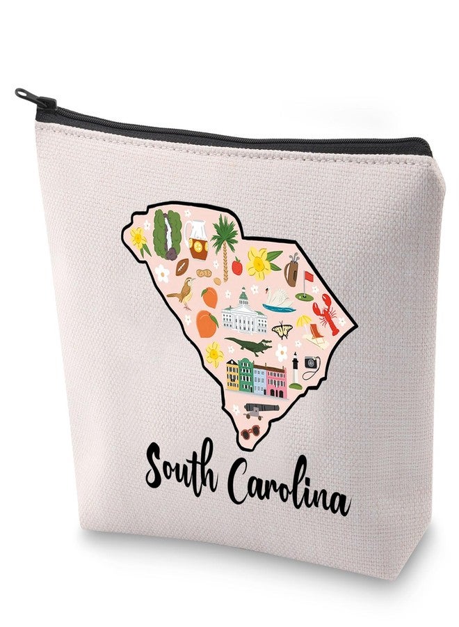 BLUPARK SC State Cosmetic Bag South Carolina Souvenir Gift South Carolina Travel Makeup Bag Gift For South Carolina Lovers (South Carolina) - Image 1