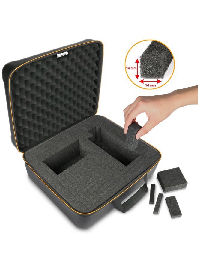 USA Gear حافظة ميكروفون - حافظة ميكروفون لاسلكي متوافقة مع ميكروفون TONOR اللاسلكي وميكروفون Pyle والمزيد من الميكروفونات اللاسلكية - حافظة ميكروفون مع داخلية من رغوة قابلة للتخصيص بحجم 12 بوصة وقمة من رغوة بيضية الشكل - Image 3