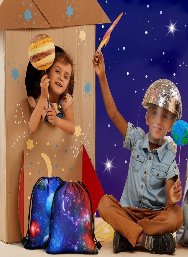 Lothee 30 Pcs Galaxy Party Favor Bags Space Drawstring Bags Starry Night Sky Backpack Galaxy Treat Candy Birthday Party Supplies for Kids Gifts - Image 4
