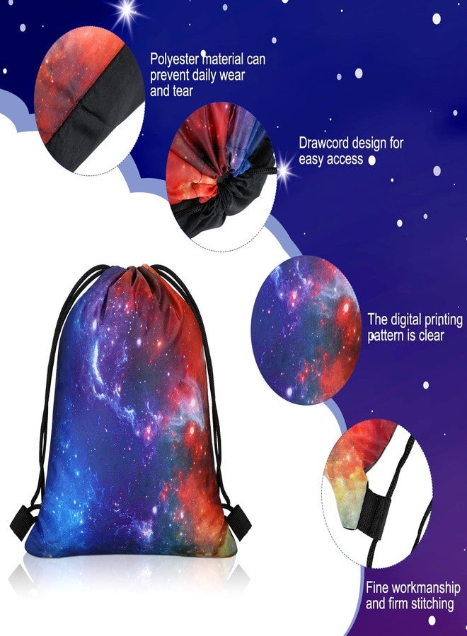 Lothee 30 Pcs Galaxy Party Favor Bags Space Drawstring Bags Starry Night Sky Backpack Galaxy Treat Candy Birthday Party Supplies for Kids Gifts - Image 5