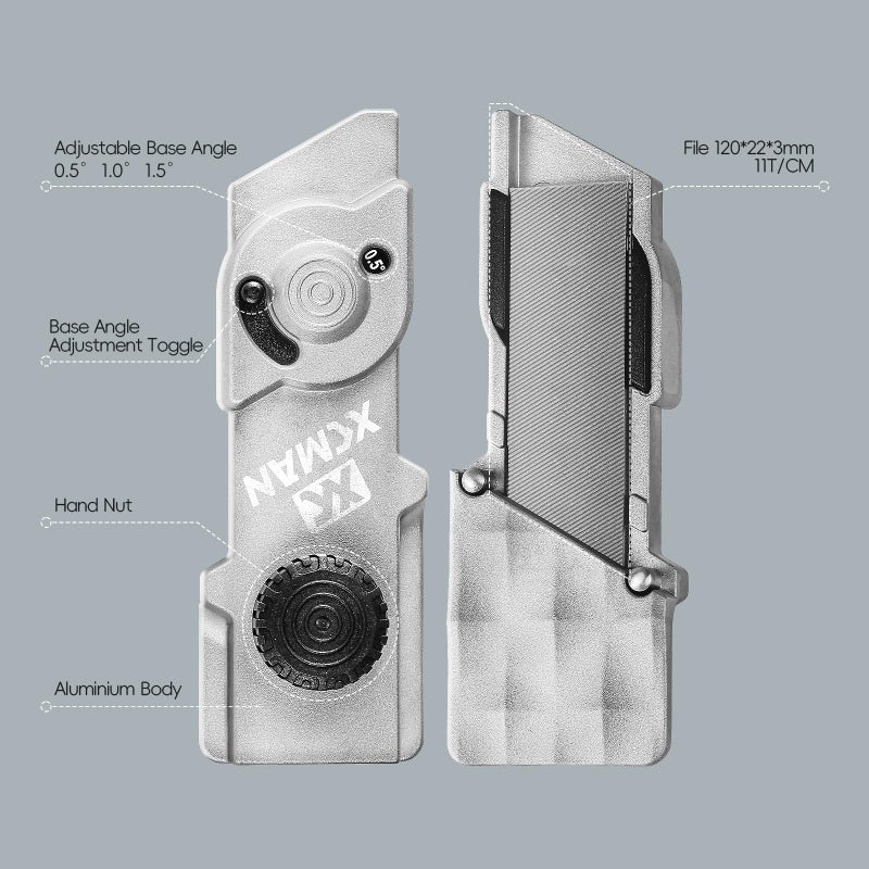 XCMAN SKi Snowboard Multi-Angle Base Edge Tuner, Edge Tuner Sharpener(0.5-1.5 Degrees), Aluminum Body Base Edge File Guide - Image 2